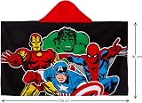 Marvel Kids Avengers Hooded Towel Spider-Man Hulk Captain America Poncho view 2