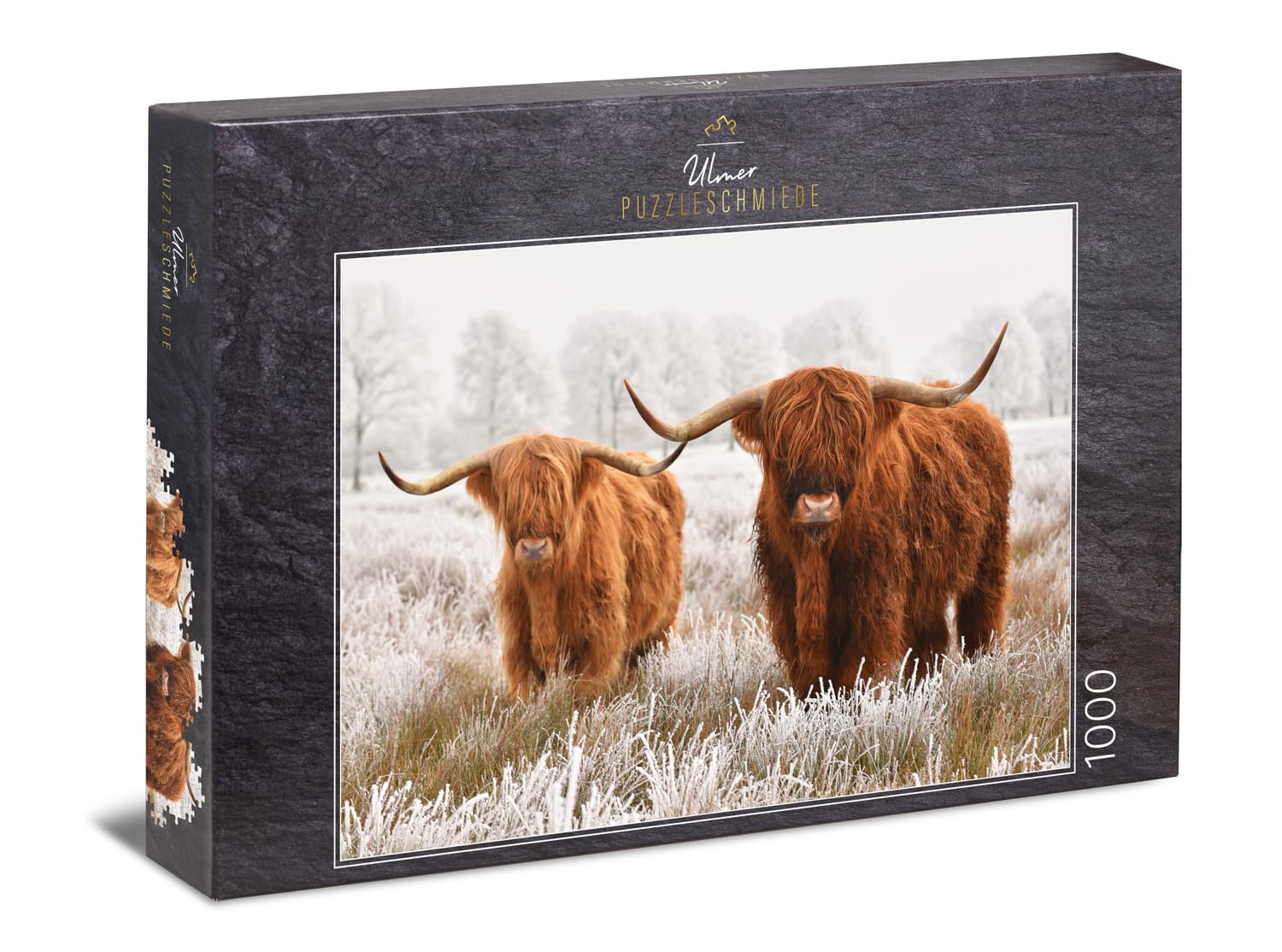 Ulmer Puzzleschmiede - Winter Friends 1000pc Modern Animal Puzzle - 68 x 48cm Cardboard Jigsaw Puzzle for Adults