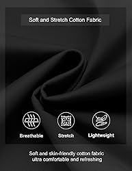 COOFANDY Men's Elastic Waist Shorts Cotton Summer