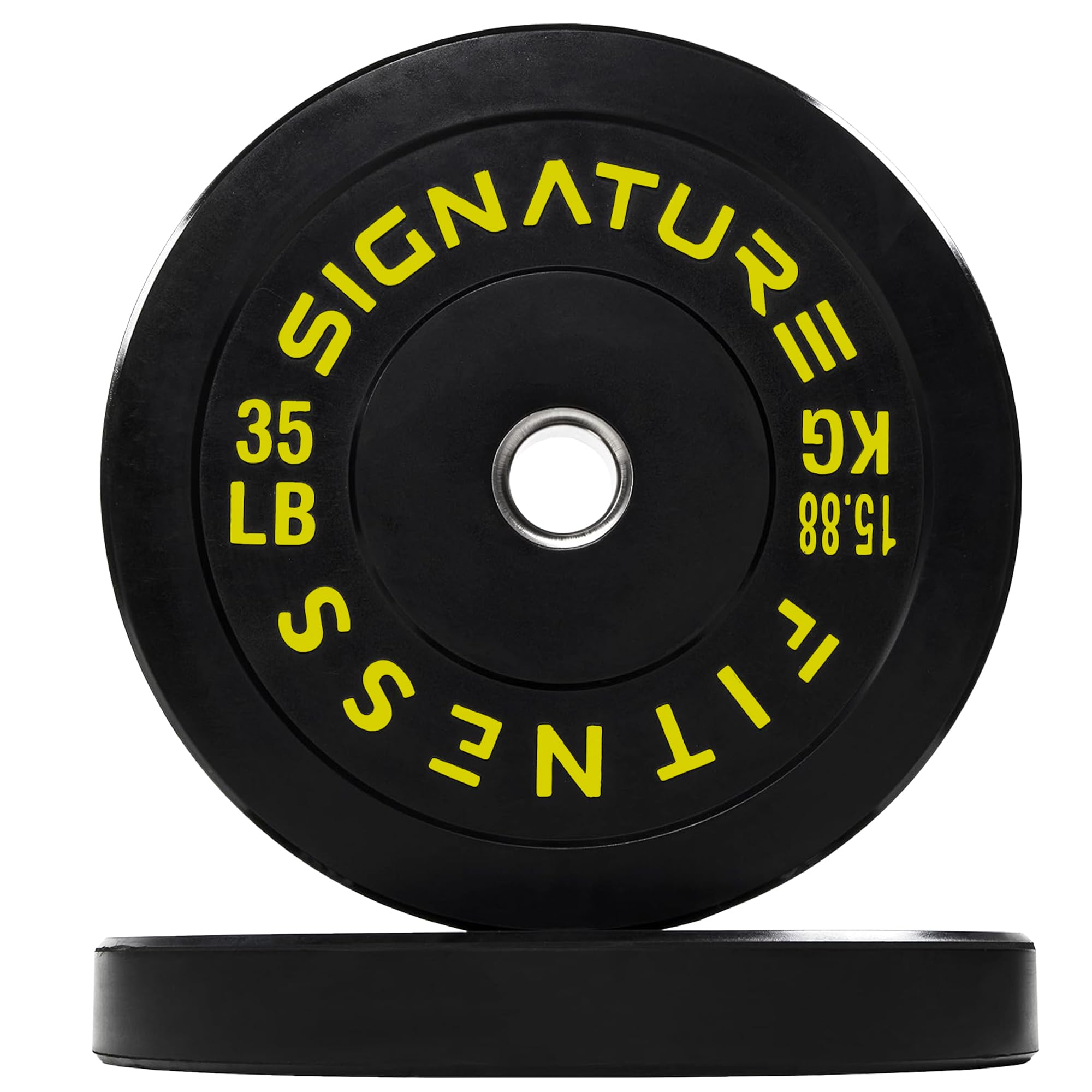 Photo 1 of Fitvids Olympic Bumper Plates Set, 2" Weight Plates for Strength Training & Weightlifting, Pair of 35Lbs, Multiple Packages