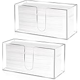 2 Pack Acrylic Countertop Paper Towel Dispenser, Folded Paper Towel Dispenser Clear Trifold Napkin Holder, Suitable for Z-fold, C-fold or MultiFold Trifold Papers Towels for Bathroom Toilet Kitchen