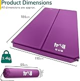 Trail Outdoor Leisure Trail Self Inflating Double Camping Mat Purple view 6