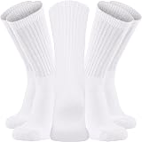 Kensington Men’s Sport Socks 10 Pairs White Crew Cushioned Cotton Size 6-11