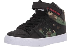 DC Shoes Unisex Kids' Pure High Elastic Lace High-Top Shoes Black Camo - ADBS300324-BLO