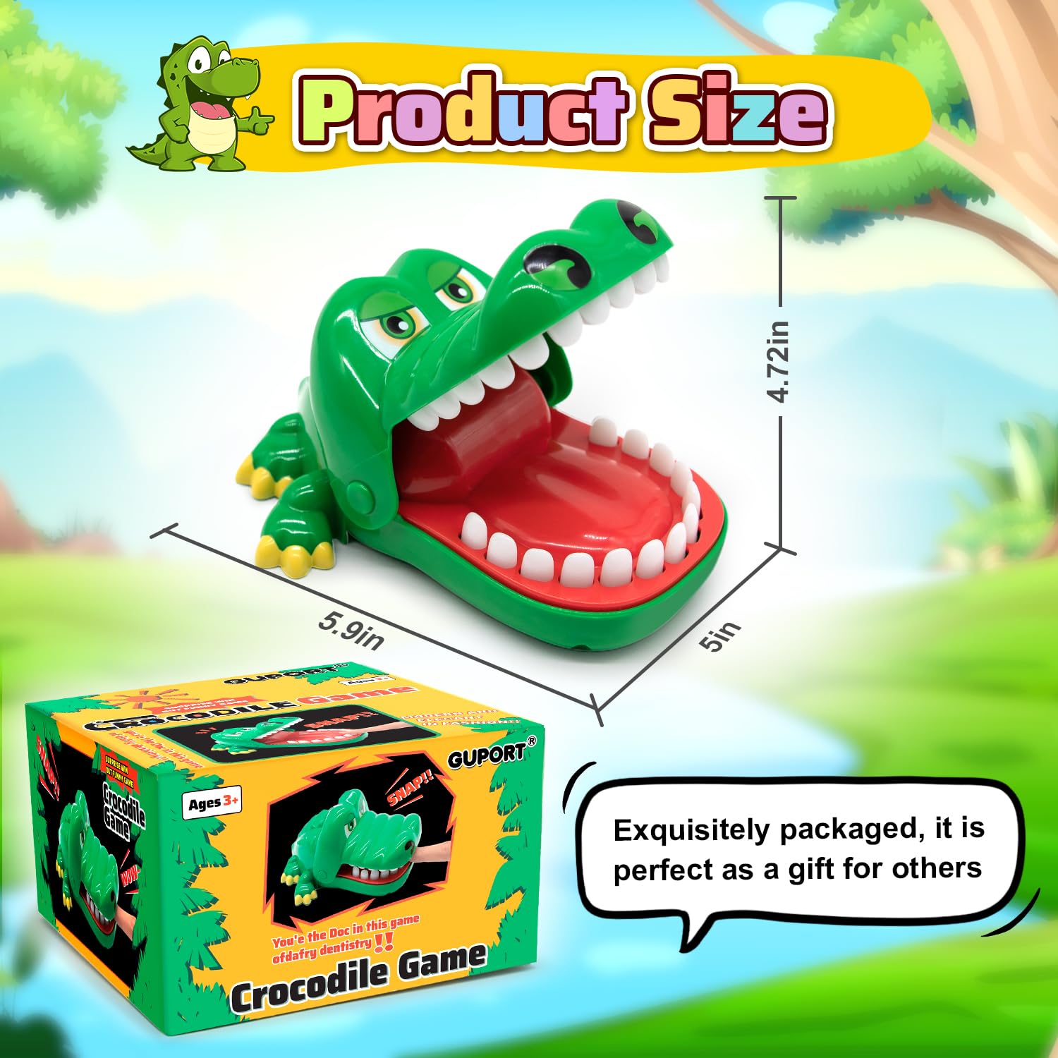 Upgraded Crocodile Teeth Dentist Game For Kids, Alligator Push Teeth Down, Funny Board Game