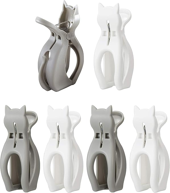 Amazon Co Jp シービージャパン 竿ピンチ 6個入り ネコ フック付き 猫竿ピンチ Kogure ホーム キッチン