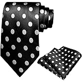 GHTIYLP Mens ties, Polka Dot Ties for Men Neckties and Pocket Square Set for Wedding Business Party