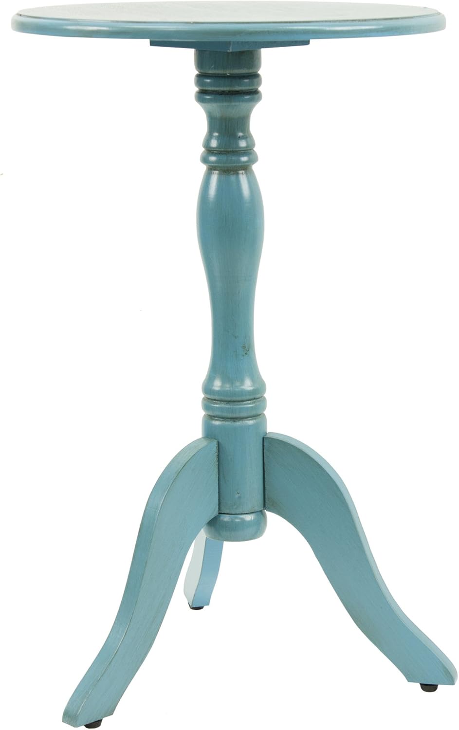Decor Therapy Simplify Pedestal Accent Table, Turquoise blue: Furniture & Decor