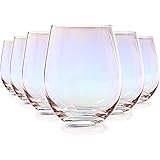 MIUSITE Glassware Water Wine Whisky Tumblers Glasses, Set of 6-500ml(17.6oz), Home Party Bar Restaurant