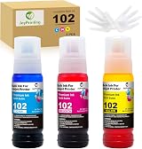 JoyPrinting 102 Ink Replacement 3x 70ml for Epson ET Series 2700 2750 2850 3700