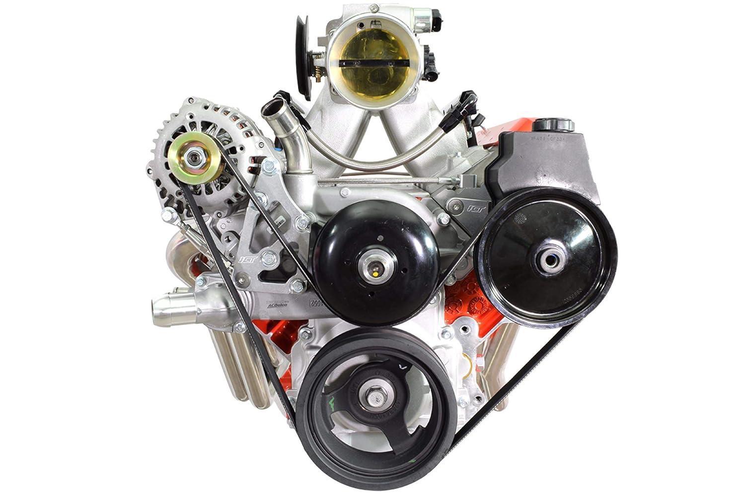 ICT Billet LS Truck Passenger Alternator Relocation Bracket w