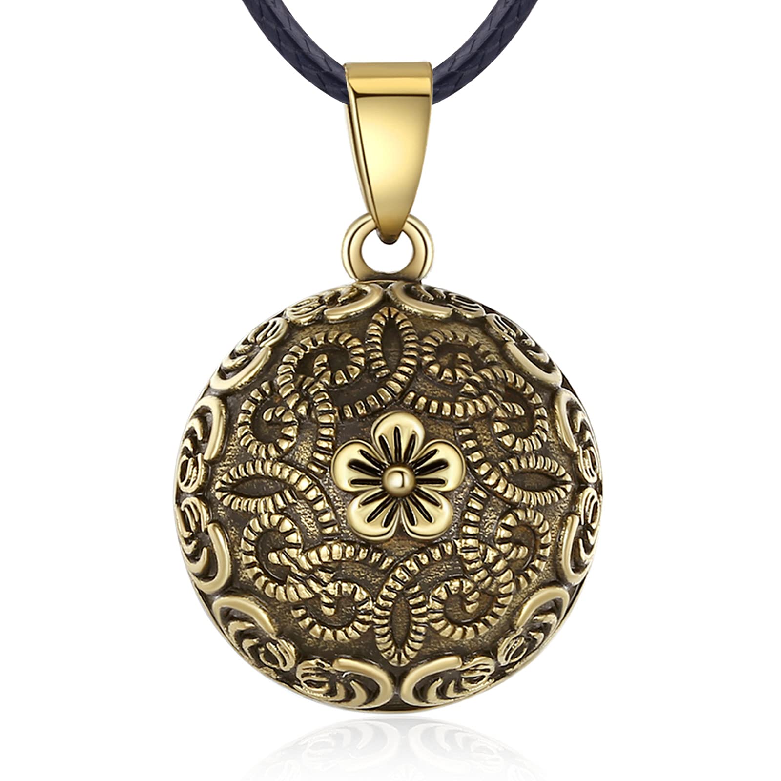 Eudora Harmony Vintage Style Creative Music Wishing Chime Ball Pendant Necklace for Women Ladies Best Jewellry Original Gift, 45inch