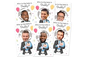 GGJGRPX Funny Baby Shower Games Scratch Off Card, Guess Dad Scratch Off Lottery Ticket Raffle Cards Baby Shower Game, Baby Shower Party Icebreak Game Ideas for Boy and Girl, who is the Baby's Daddy-White