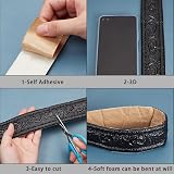 CRASPIRE Self Adhesive Wallpaper Border 2.3m x 4.5cm 3D Foam Trim Black view 6