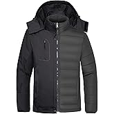 wantdo Men's 3 in 1 Waterproof Ski Jacket Warm Winter Snow Coat Puffer Rain Jacket