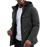 Michael Kors mens Four Pocket Softshell Field Jacket With Faux Sherpa Lining, Wind and Water Resistant