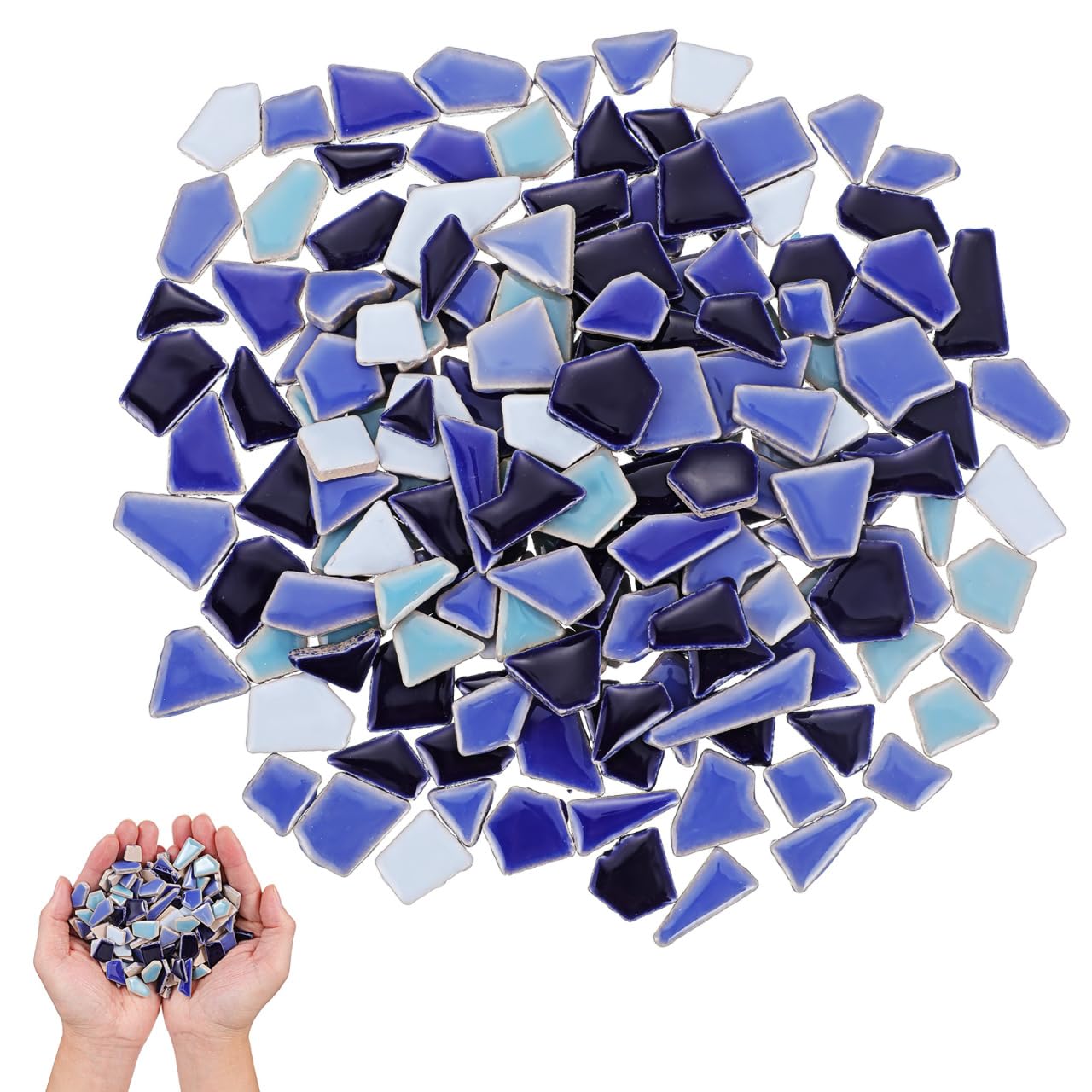 VILLCASE 200G Ceramic Mosaic Tiles Small Irregular Porcelain Pieces for DIY Crafts Home Garden Decoration Art Projects