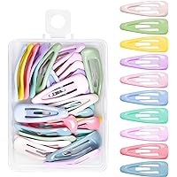 Nivofu 30 Pcs Baby Snap Hair Clips, 1.2 Inch Metal Mini Barrette Hair Clips, Candy Color, Baby Girl Hairpin, Toddler Hair Acc