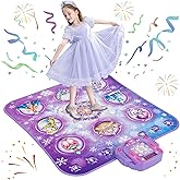 Surelect Dance Mat for 3-12 Year Old Girls, Frozen Dance Pad with Wireless Bluetooth, Purple Electronic Music Princess Toys Birthday for Kids and Toddlers Ages 3 4 5 6 7 8 9 10 +