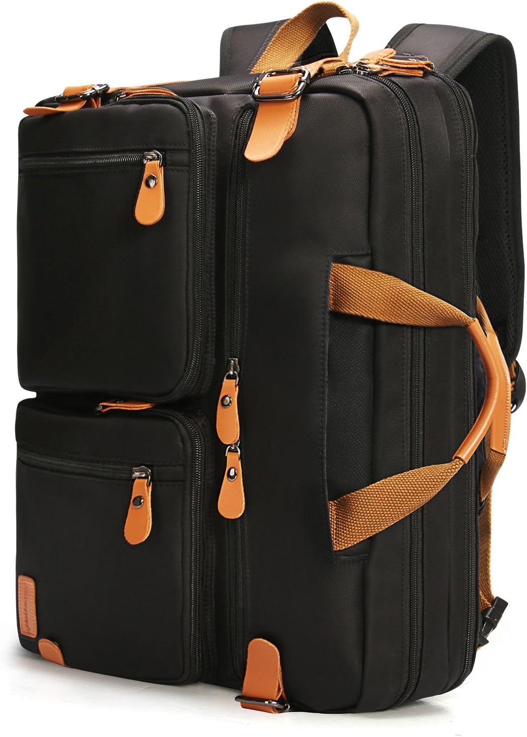 Soarpop Convertible Backpack 17.3 Inch Rucksack Shoulder Bag Messenger Bag Business Briefcase Laptop Case Handbag(Black)