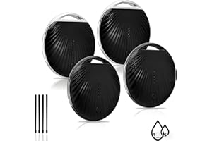Air Tracker Tag 4 Pack, Smart Bluetooth Item Locator for Apple Find My (iOS Only), Key Finder & Luggage Tracker with Replacea