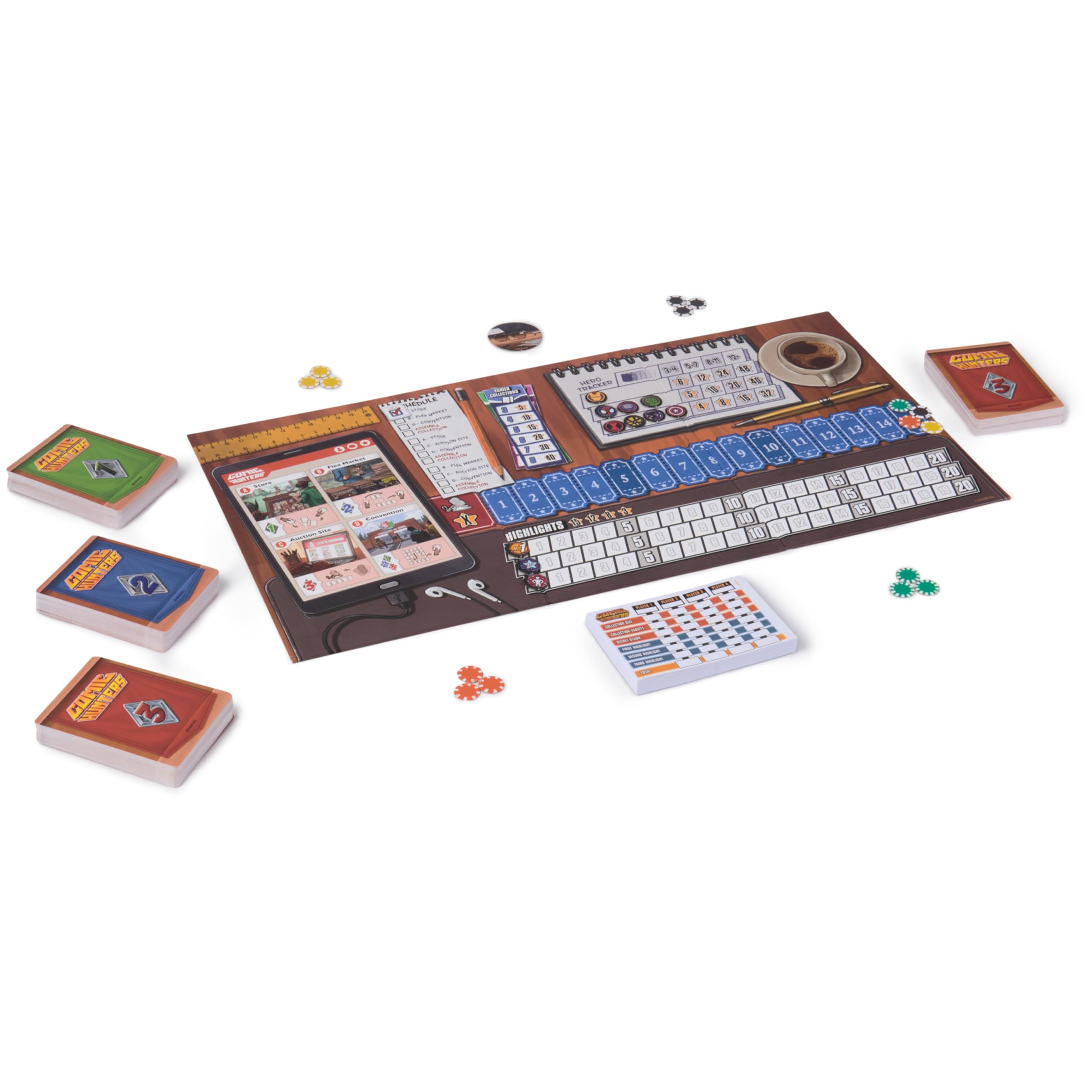 Spin Master Games, Marvel Comic Hunters, Comic Collecting Strategy Card Game for Fans of Marvel Rivals & Action Movies, 1-4 Players, for Ages 14 & Up