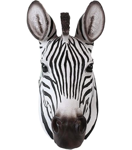 Amazon.com: Yun&Lin Crafts Resin Zebra Head Sculpture Animal Pinto