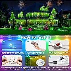 Sxlofty 32.8FT Permanent Outdoor RGB Lights,IP67