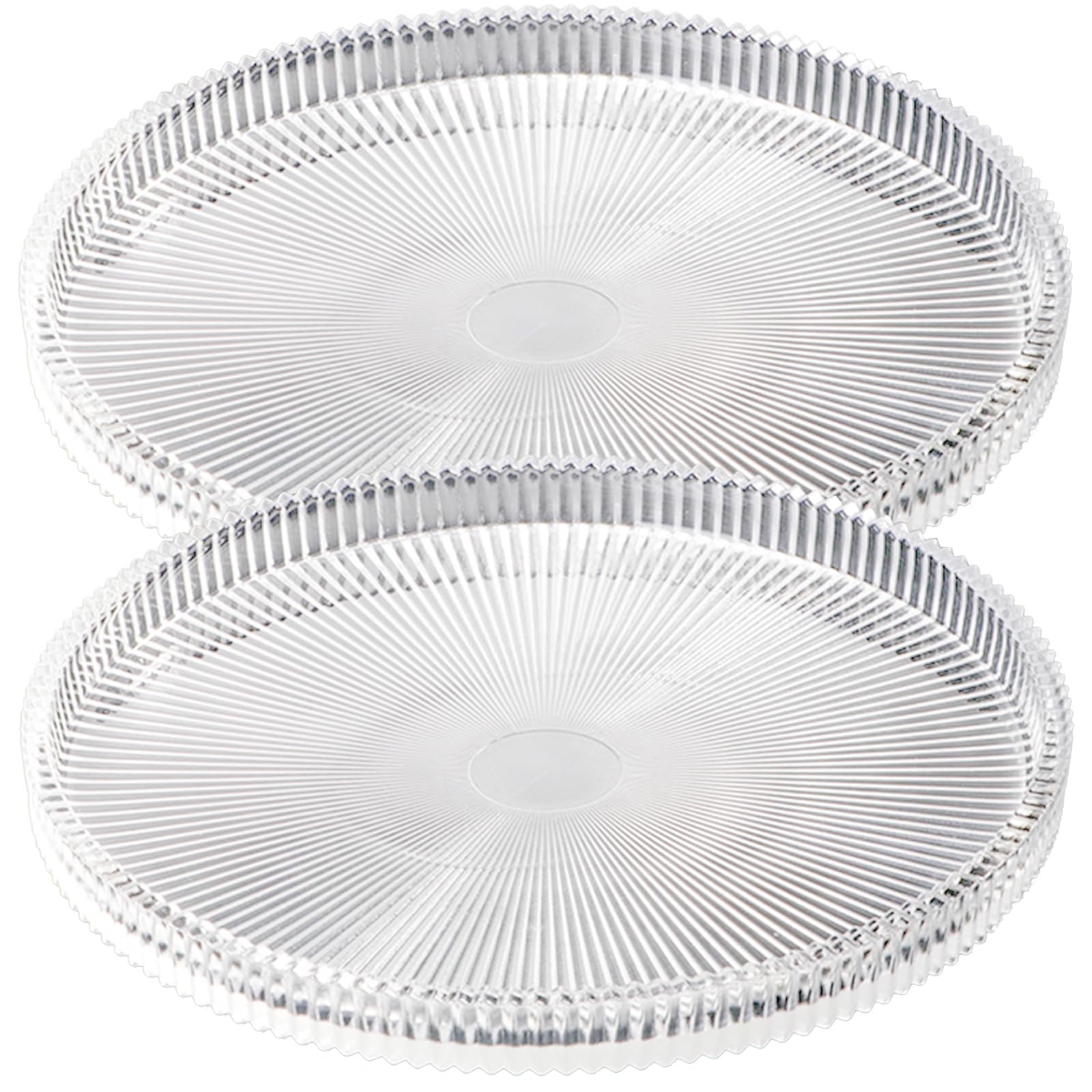 Photo 1 of 1 Pack Round Glass Serving Trays - Clear Serving Tray for Breakfast, Desserts, Jewelry & Perfume Display, 10.5 Inches Diameter Glass Tray, Home Decoration