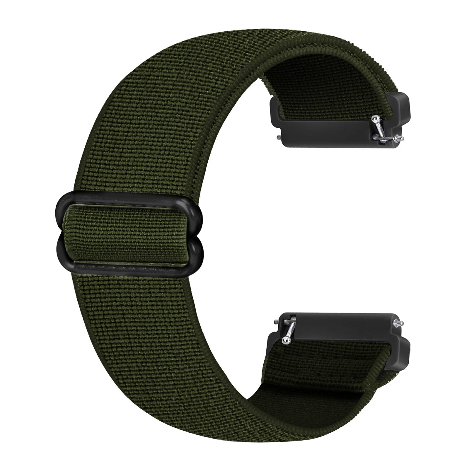 Ecogbd Elastic Strap Compatible with Fitbit Versa Strap/Fitbit Versa Lite Strap/Fitbit Versa 2 Strap, Soft Fabric Nylon WristStrap for Women Men (Army green)