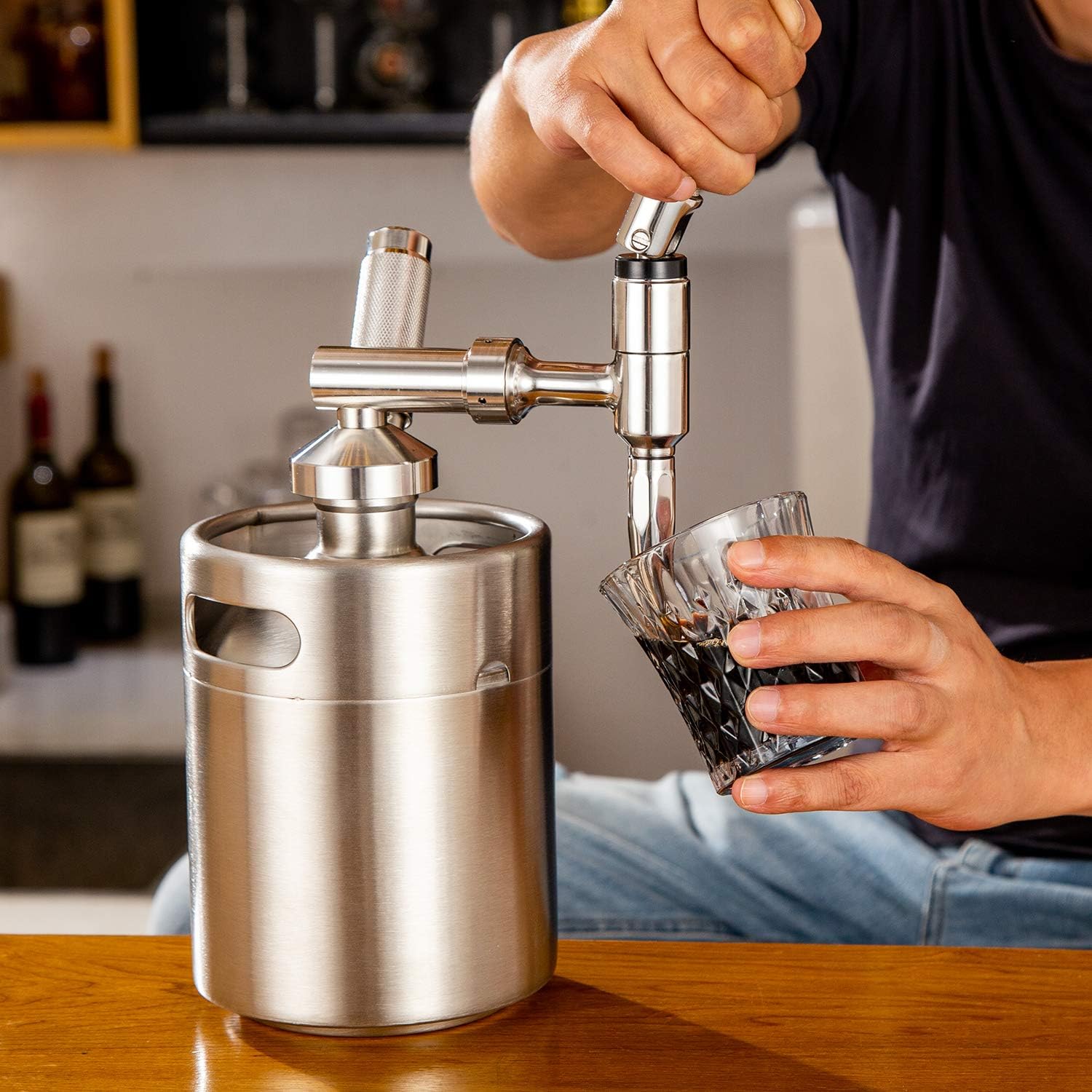 Nitro Cold Brew Coffee Maker 64 Oz Stainless Steel Homebrew Nitrogen