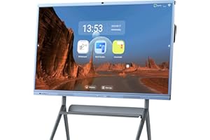 JYXOIHUB Smart Board, 65 Inch All in One Interactive Whiteboard with 4K UHD Touch Screen Flat Panel, Digital Electronic Whiteboard Built in Dual System and 16MP Camera for Classroom (65)