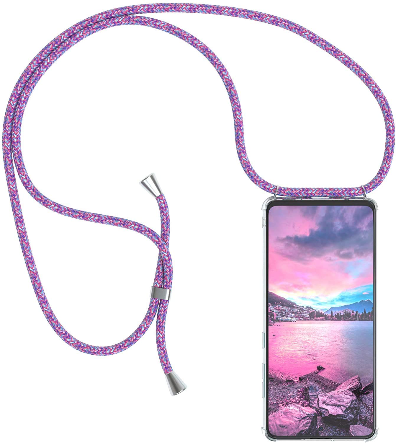 Necklace Case for Xiaomi Mi 9 SE Cover with Neck Strap Phone Chain Case Crossbody Necklace with Cord Transparent Silicone Case with Adjustable Lanyard Case with Strap Cord, Unicorn