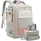 LOVEVOOK Large Travel Backpack for Women, 40L TSA Approved Backpack with 3 Packing Cubes, Personal Item Bag Fits 17" Laptop, Water-resistant Carry On Bag for Airplanes