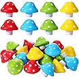 Jerify Mushroom Toys Mini Stress Balls Mushroom Party Favors PU Foam Stretchy Balls 1.57 Inch Stress Relief Fidget Toys Bulk for Festival Trinkets Adults Anxiety Relaxing (bright Colors, 20 Pcs)