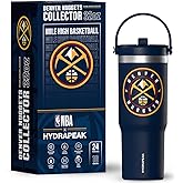 Hydrapeak x NBA Officially Licensed Denver Nuggets 32oz Nomad Stainless Steel Tumbler with Handle and Straw Lid, Leakproof Water Bottle in Limited Edition Collector's Gift Box
