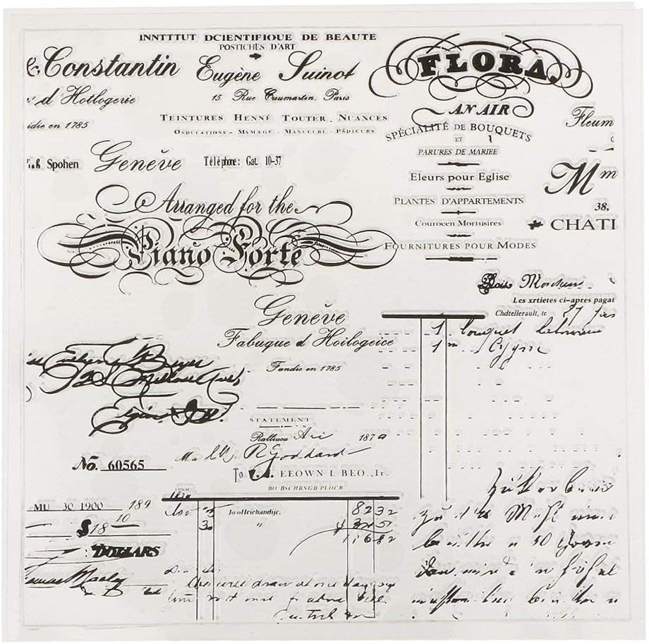 Silicone Multi Belles-Lettres Patterns Clear Rubber Stamp Stamper DIY Album Decoration Crafting Scrapbooking Card Making Accessories Portable and Useful