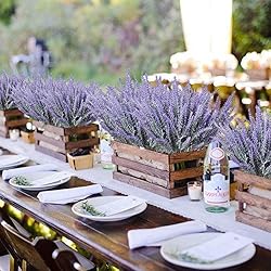 CATTREE Artificial Lavender Flowers, 6 Pack Fake