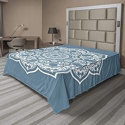 Ambesonne Lotus Flat Sheet, Cultural Universe