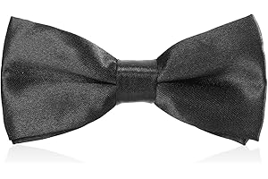 Monopa Boys Child Kids Bow ties - Adjustable Pre Tied Solid Color Wedding Party Bowties