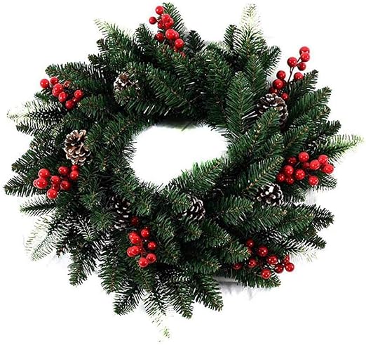 Amazon Com Nrpfell 40cm Christmas Wreath Door Decoration