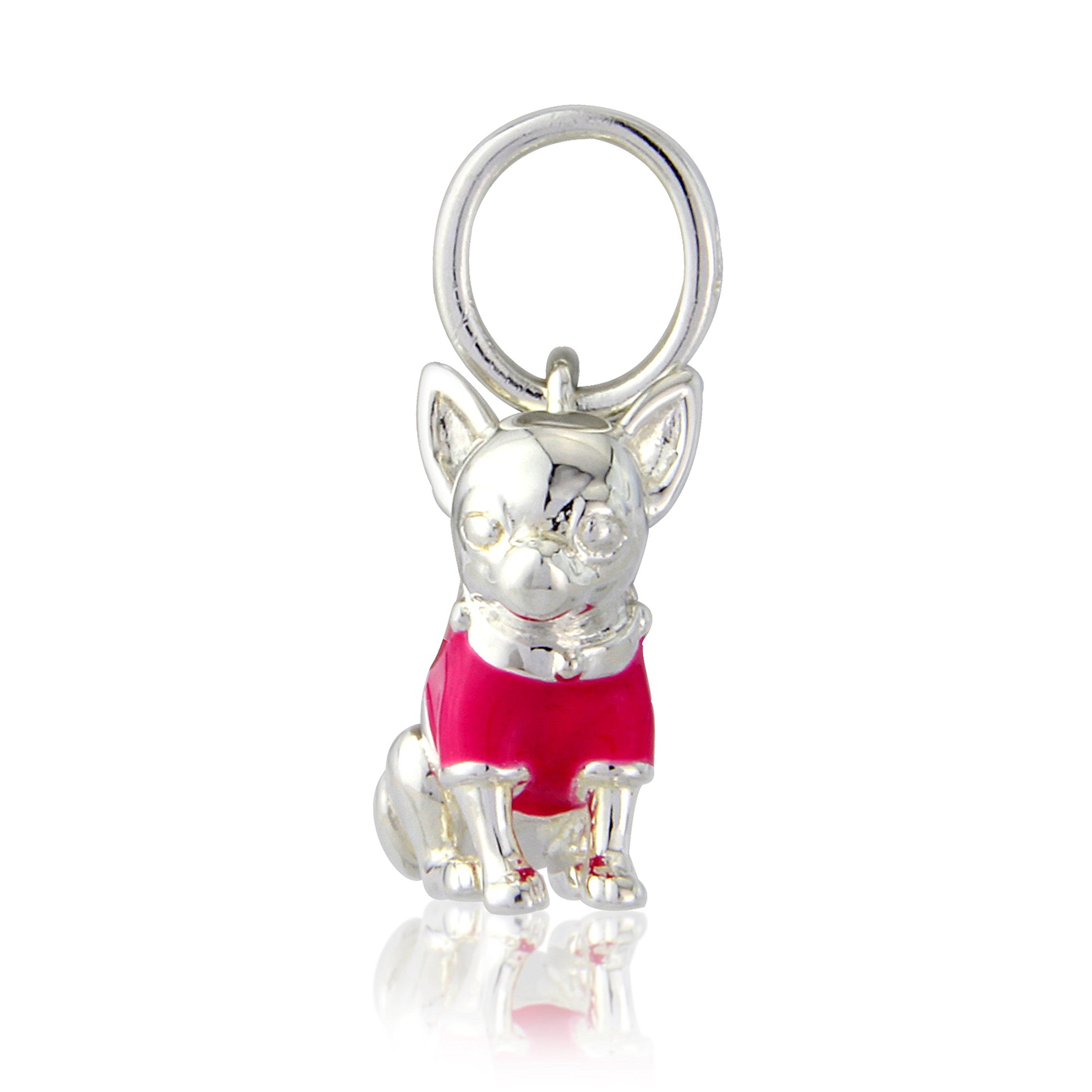 Gemma J Solid Sterling Silver Chihuahua Charm - compatible with most charm bracelets