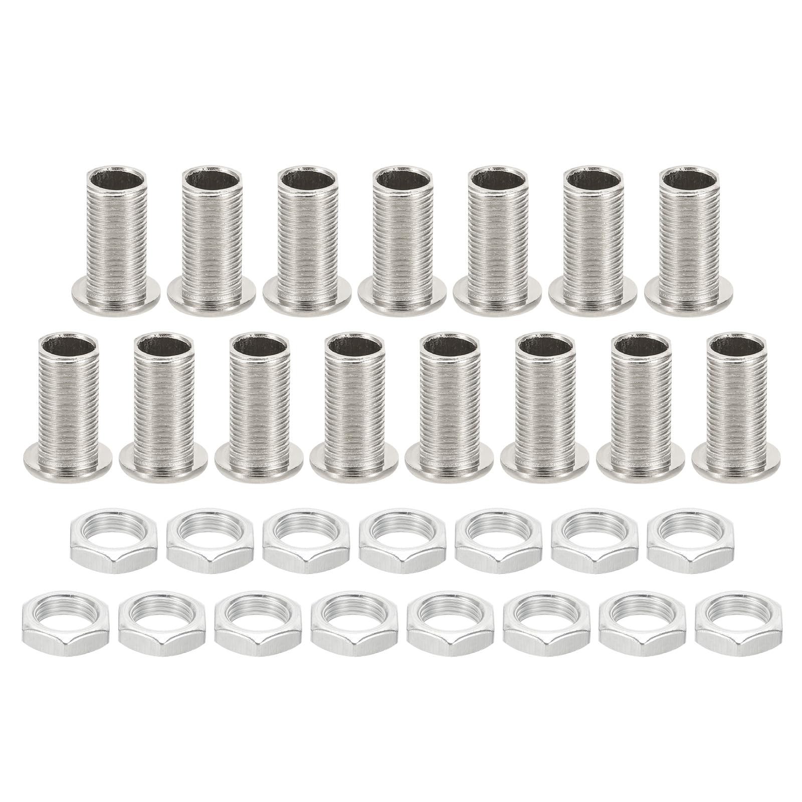 PATIKIL M12x22mm Bolts and Nuts Kit, 15 Set Fine Thread Hollow Screws Assortment Round Head Screw Through Hole Bolt Chandelier Fasteners