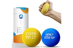 ALMAH Stress Balls for Adults 4 Density Hardness Squeeze balls for Hand Therapy 4 Pack Stress Relief Anxiety Balls Hand Exercise Physical Therapy Stress Ball for Finger Wrist Muscles Arthritis
