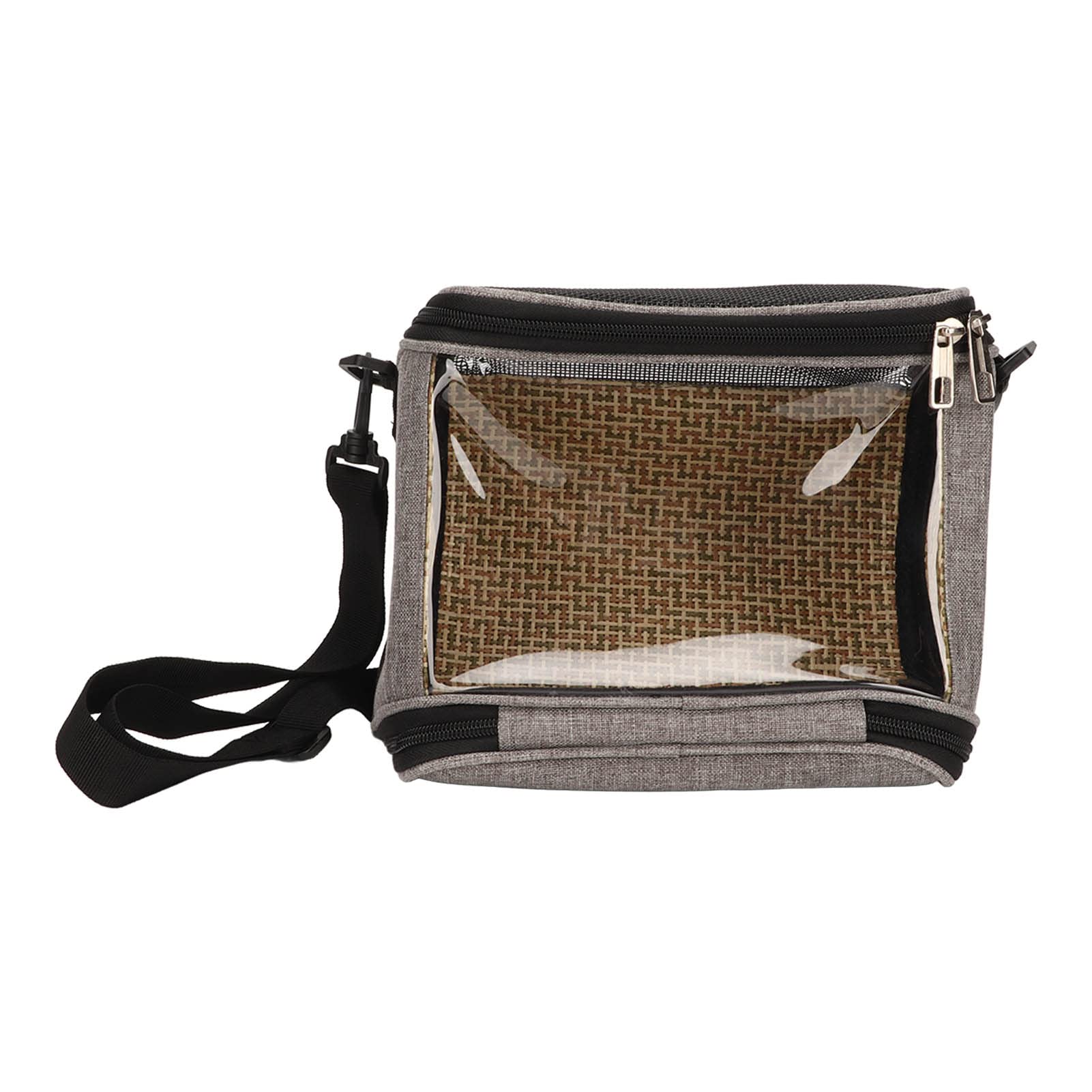 ASHATA Bird Travel Bag, Bird Carrier Travel Cage, Portable Bird Pet Carrier Transparent Breathable Travel Cage, Lightweight, for Cockatiels Parakeets Small Bird (Grey)