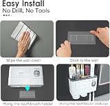 ihave Toothbrush Holder with Dispenser & Storage Tray - 2 Cups view 3