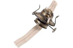 JEWEDECO Vintage Kerosene Lamp Burner with Cotton Wick, Metal Oil Lamp Replacement Part for Outdoor