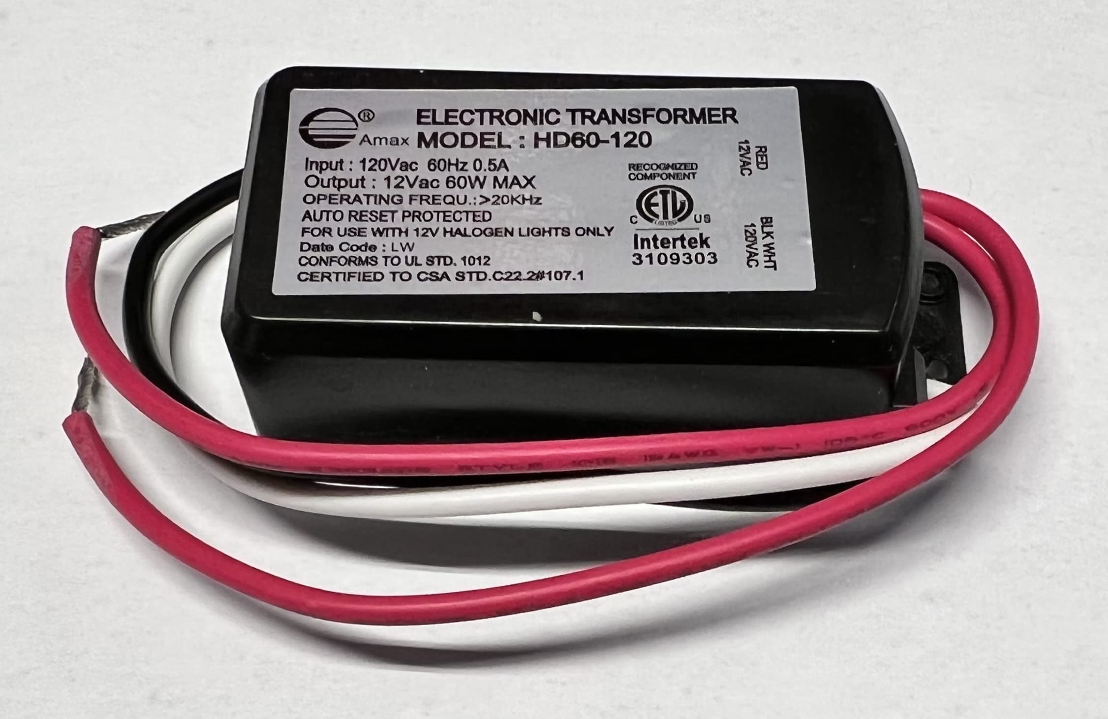 Photo 1 of 60W Electronic Low Voltage Halogen Transformer HD60-120