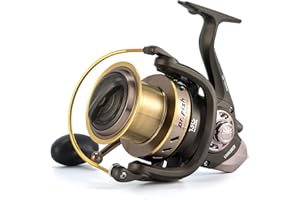 Dr.Fish Long Shot Spinning Reel, Saltwater Fishing Reel 10000/12000 Surf Fishing Reel, 13+1 BBS, 48LB Max Drag, Ultra High Ca