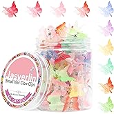 JASVERLIN Small Butterfly Clips for Girls, Cute Tiny Claw Clips 90s Women Toddler Thin Hair Y2k Styling Accessories, 10 Assorted Festival Rave Rainbow Colors (Matte Gradient)